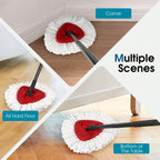 6 Pack Mop Head Replacement Compatible with Oceda Triangle Swivel Mops,Spin Mop Replacement Head 100% Microfiber,Deep Cleaning,EPSUNORISE Replacement Heads Compatible with O Ceda Mop(White)