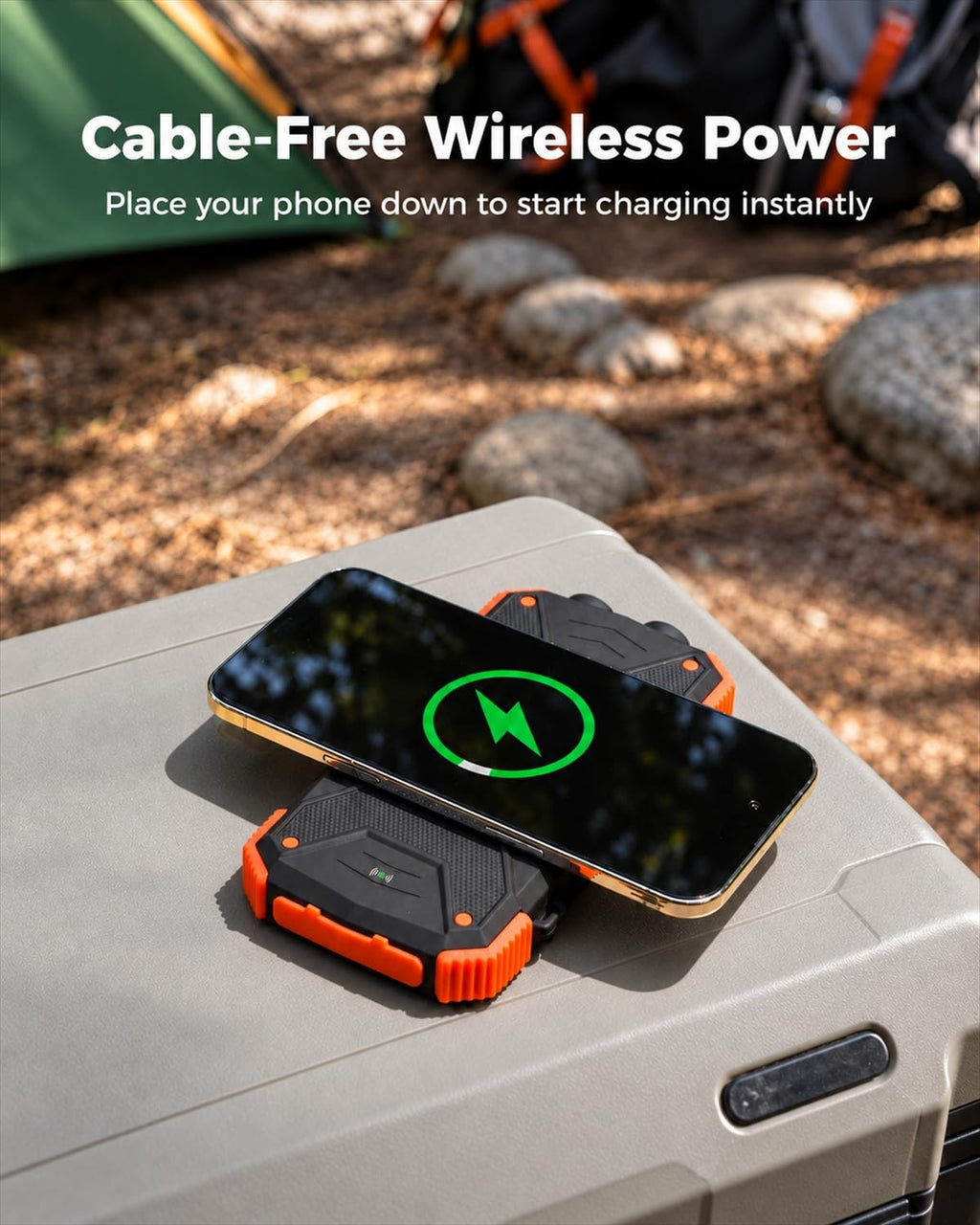 BLAVOR Solar Power Bank 10,000mAh Portable Wireless Charger for Cell Phones