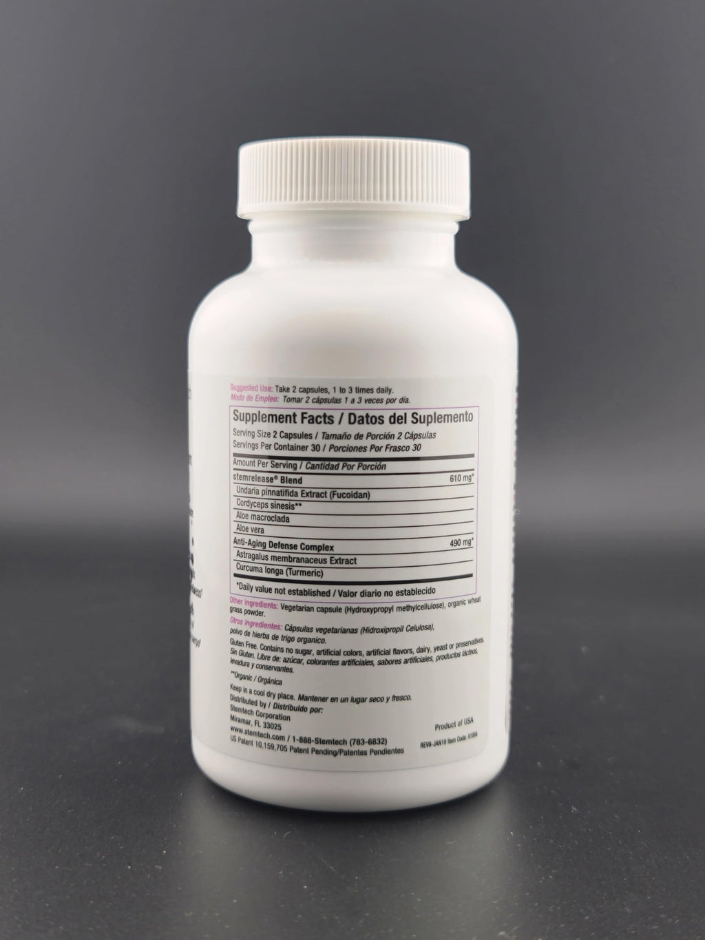 Stemtech Stemrelease3 Cutting-Edge Stem Cell Nutrition for Natural Renewal and Youthful Vitality, Exclusive Blend for Enhanced Telomere Health, 60 Capsules
