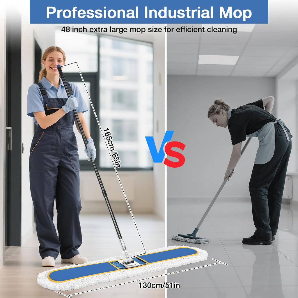 CLDREAM 48" Large Commercial Industrial Dust Mop for Floor Cleaning