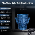 Metal Bluing PLA Filament 1.75mm High Intensity 3D Printer Filament, 1kg (2.2lbs) Spool Toughness Enhanced Metallic Blue PLA 3D Printing Filament Beginner
