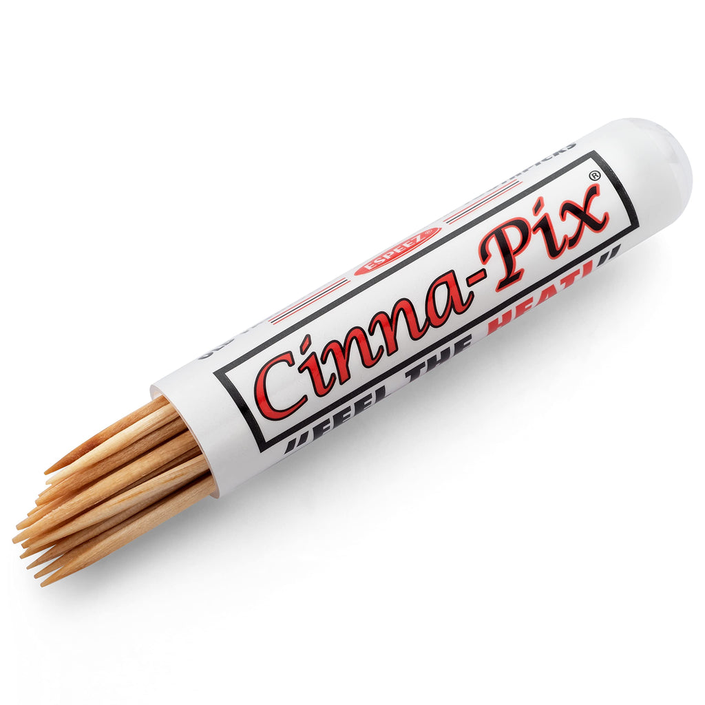 Cinna-pix Cinnamon Toothpicks Tubes (24 Pack) - Bulk Cinnamon Toothpicks