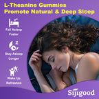 Sijigood 90 Count | L-Theanine Gummies for Kids & Adults, Strawberry Flavor