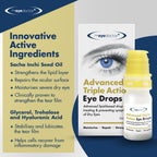 The Eye Doctor Dry Eye Drops, Advanced Triple Action Formula – Lipid-Based Eye Drop for MGD, Blepharitis & Evaporative Dry Eye, Preservative Free, Contact Lens Friendly, 300 Drops, 10ml
