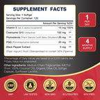 DRFOSTER CoQ10 100mg Ubiquinol - Coenzyme Q10 Co Q 10 Supplement Cq10 with PQQ & Vitamin E & Black Pepper - 120 Count