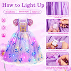 Meland Light Up Princess Dress for Girls, Dress Up Toy Gift Set(7-8 Years)