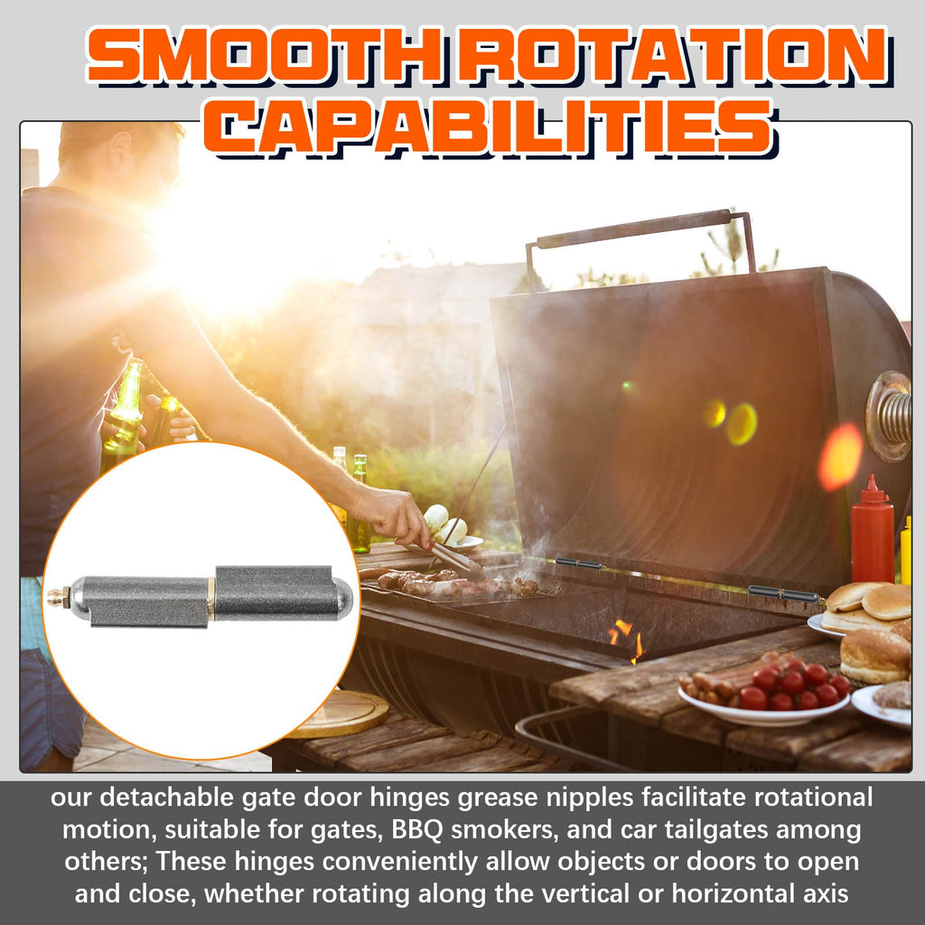 Zonon 5 Pcs 3 Inch BBQ Smoker Bullet Weld on Bullet Hinge Carbon Steel Weldable Barrel Hinges Heavy Duty for Swing Door Trailer Ramp