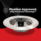 SinkShroom Revolutionary Clog-Free Sink Strainer Basket with Stopper, Stainless Steel