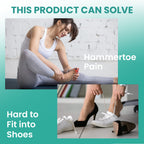 Welnove Hammertoe Corrector - Toe Straightener to Curled Toes, Broken toe, Bunion Corrector for Women and Men, Large*3 Pairs