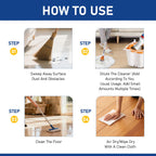 Flaurix 2Pcs Floor Restore Cleaner & Polish,High Solid Content Floor Polish For Shine Renewal & Protective Layer,Helps Conceal Small Scratches,Quick-Drying Protective Finish For Tile,Shine Wood-300ml