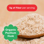 Bellway Super Fiber Powder + Fruit, Sugar Free Organic Psyllium Husk Powder Fiber Supplement for Regularity, Bloating Relief & Digestive Health, Plant-Based, Strawberry Watermelon (50 Servings)