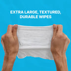 WaterWipes Sensitive Whole Body Cleansing Wipes, 99.9% Purified Water, XL Textured Wipes, Incontinence Care, Fragrance Free, 90 Count