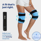 REVIX Ice Wraps for Knee Discomfort, Gel Ice Packs Reusable with Cold Compression, Knee Cold Pack for Meniscus Tear and Joints, Plush Cover and Hands-Free Application, A Set of Two