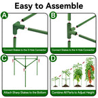 Halatool 57" Tall Tomato Cages, 4 Pack Heavy Duty Plant Support for Garden