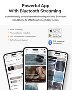 ELEHEAR-Beyond OTC Hearing Aids, AI Powered Speech Enhancement and Tinnitus Masking, Superior Sound Quality, Connectivity with iOS or Android Devices via Bluetooth 5.3, for Seniors and Adults
