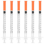 20 Pack 1ml Syringe with 27×8mm Cap, Individually Wrapped
