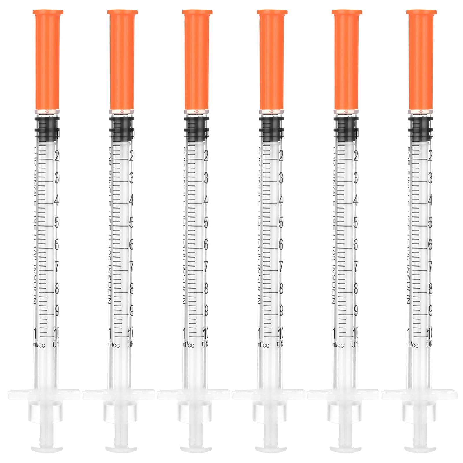 20 Pack 1ml Syringe with 27×8mm Cap, Individually Wrapped