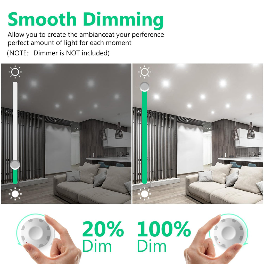 DAYBETTER BR30 LED Light Bulbs Indoor Flood Light, 5000K Daylight White LED Bulb 65W Equivalent, Dimmable, E26 Base, 800LM, Recessed Can Bulb for Living Room Bedroom Dining Room Bathroom, 12Pack