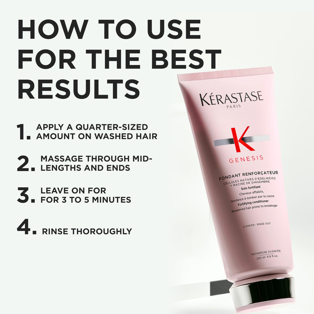 Kerastase Genesis Fondant Renforcateur Conditioner – Weak Hair, 6.8 Fl Oz