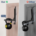 2 Pack Heavy Duty Over The Door Hooks, Over The Door Clothes Hanger, Over The Door Hanger, Foldable Over The Door Drying Rack for Laundry, Over Door Hook for Hanging Clothes,Rust-Resistant,Black