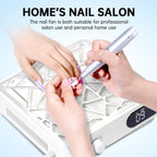 CHRISTINE SHELLY Nail Dust Collector, Powerful Vacuum Fan Vent Dust Collector Extractor Dust Suction Machine for Acrylic Nails Polishing, Nail Salon&Home, White