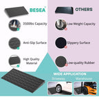 BESEA 3.5" inch Threshold Ramp Rubber Wheelchair Ramp, No-Slip Surface 3500 Lbs Load Capacity for Home Doorways Driveways Curb