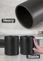 Nucookery Ceramic Kitchen Utensil Holder for Countertop, 6.4" Stone Black
