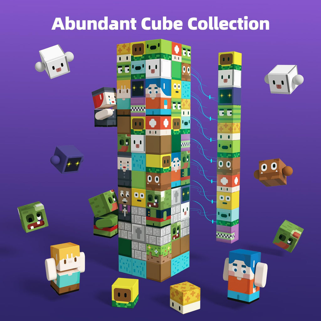 GobiDex Magnetic Blocks Kids Toys for Boys Girls 3+, Build MagWonder World with Zomblock Magnets Cubes, Upgraded STEM Game-Based Building Sensory Gift for Birthday