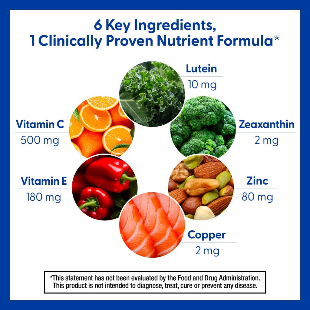 PreserVision AREDS 2 Eye Vitamins, #1 Eye Doctor Recommended Brand, Lutein and Zeaxanthin Supplement with Vitamin C, Vitamin E,Zinc, and Copper, 130 Softgels (Minigels)