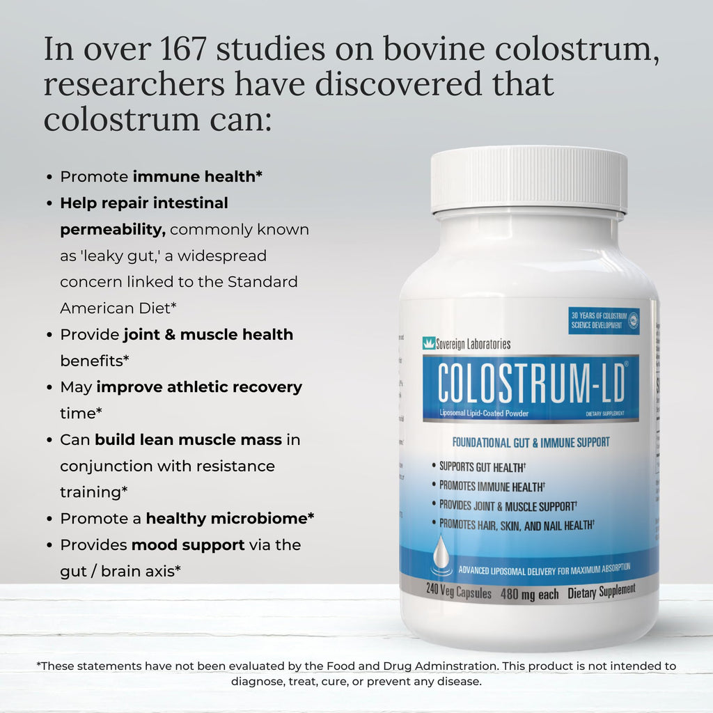 Colostrum-LD Capsules | Liposomal Delivery, Max Absorption 120 Capsules