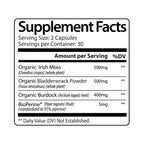 Alex Jones Ultimate Seamoss Capsules – Vegan, Non-GMO Seaweed Supplement w/Bladderwrack & Burdock Root – Immune Boost, Energy Support Sea Moss Supplements for Men & Women - 60 Nutrition Support Pills