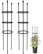 2-Pack Garden Trellis for Climbing Plants Outdoor Indoor, 47-Inch Adjustable Metal Trellis for Potted Plants, Tall Plant Support for Jasmine, Clematis and Other Climbing Flowers