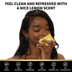 VALITIC Brightening Lemon & Turmeric Kojic Acid Soap, Vitamin C, Retinol - Original Japanese Complex with Hyaluronic Acid, Vitamin E, Shea Butter, Castile Olive Oil - 3 Pack Bundle with African Net