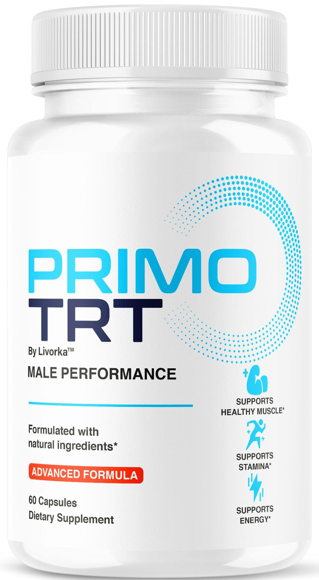 LIVORKA Primo TRT Pills - Official PrimoTRT Supplement Capsules for Men - Maximum Strength Energy Support, Natural Primo TRT Vitamins Support Overall Health & Wellness, 60 Capsules for 1 Month