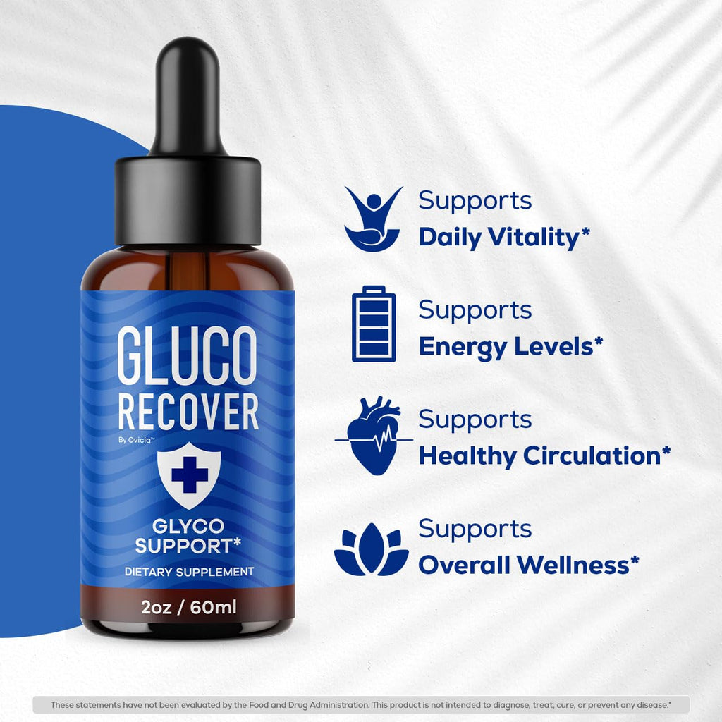 (3 Pack) Gluco Recover Drops - GlucoRecover Liquid Premium Support Advanced Formula All Natural Maximum Strength Daily Drop Vitamin for Overall Health & Wellness Reviews, 3 Bottles for 3 Months