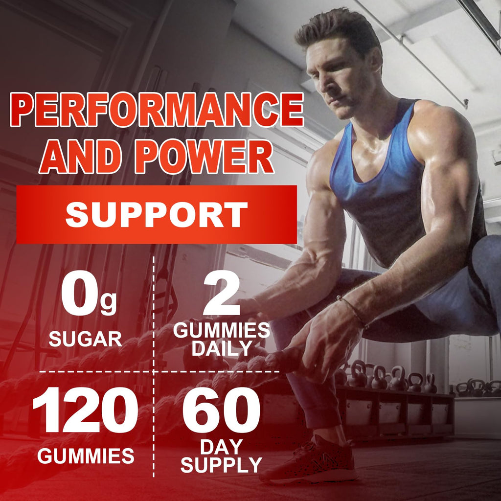 Flyrocer 2 Pack HMB and L-Leucine Gummies, HMB and Leucine for Muscle Growth, Muscle Relief, for Men & Women, Vegan, Sugar-Free, Raspberry Flavor, 120 Count