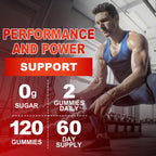 Flyrocer 2 Pack HMB and L-Leucine Gummies, HMB and Leucine for Muscle Growth, Muscle Relief, for Men & Women, Vegan, Sugar-Free, Raspberry Flavor, 120 Count