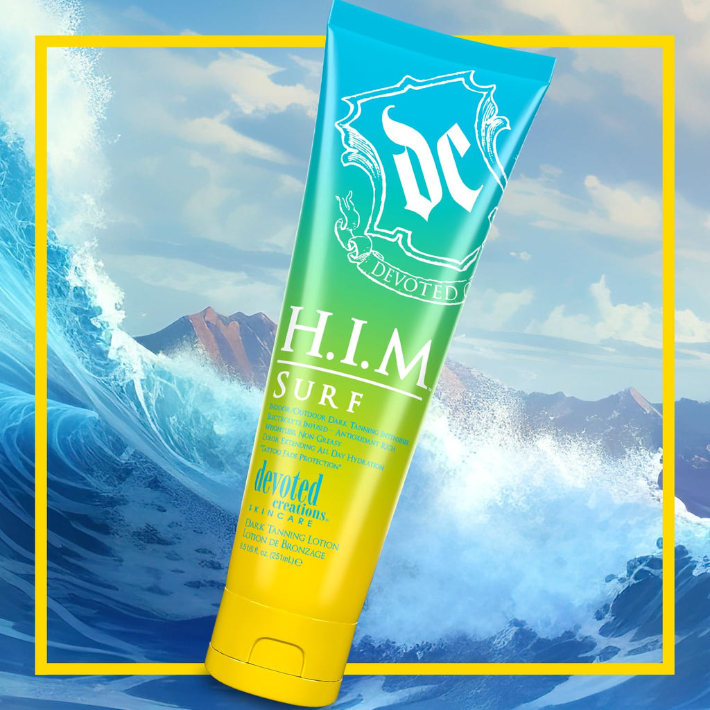 Devoted Creations HIM Surf - Electrolyte Infused Color Extending All Day Hydration Indoor/Outdoor Dark Tanning Intensifier