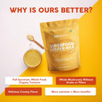 Paleovalley Organic Superfood Golden Milk - Immune, Focus, Cognitive, Longevity - Turmeric, MCT-Rich Coconut Milk, Functional Mushrooms, 30 Servings