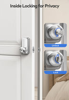 TEEHO TE003 Keyless Entry Keypad Door Lock with Handle, Electronic Digital Smart Locks for Front Door, Smart Door Knob with Code for Bedroom, Auto Lock, Passage Mode, Easy to Install, Satin Nickel