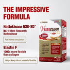 LABO Nutrition VesseCLEAR EX: Nattokinase NSK-SD+Elastin F for Clean & Flexible Blood Vessel. Japan's Most Research Proven, Functional Dose, Acid-Resistant/Delayed Release Capsules