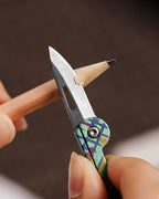 KeyUnity KK05 Mini Titanium Pocket Knife for Everyday Carry- Razor Sharp Folding Blade, Lightweight EDC Tool for Camping, Hiking and Outdoor (Hex Black)