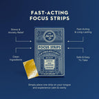 Anchor In Calm + Focus Dissolvable Strips with L-Theanine, Magnesium & Ashwagandha Supplement-Travel Essentials for Stress Relief, Brain Support for Memory & Focus, Super Calm Support- Ginger- 30ct