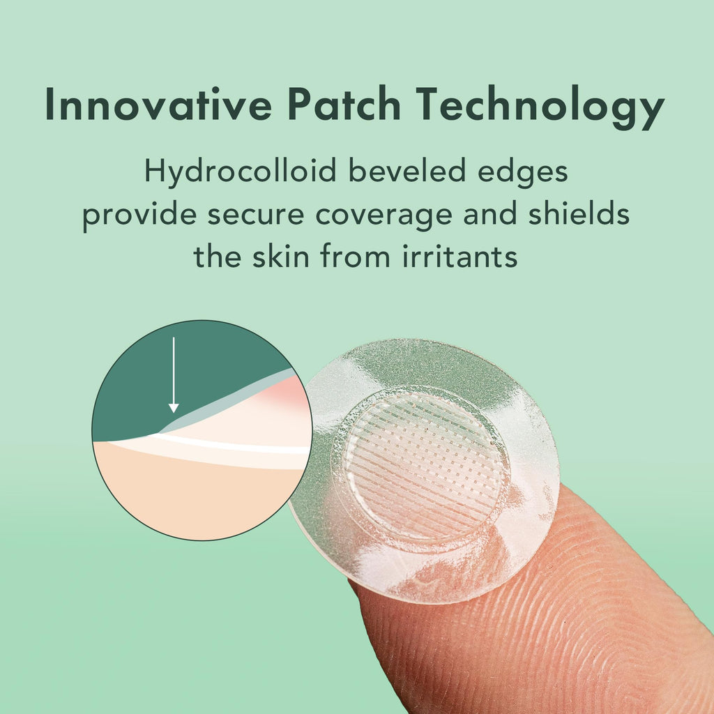 Rael Pimple Patches, Miracle Microcrystal Spot Cover - Hydrocolloid Acne Pimple Patch with Tea Tree Oil, Early Stage Zits and Blemish, Korean Skin Care (18 Count)