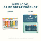 Cliganic Organic Lip Balm Set (2 Packs of 6 Tubes), 100% Natural Moisturizer for Cracked & Dry Lips