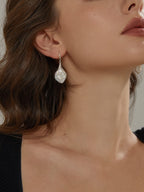 S925 Freshwater Baroque Keshi Pearl Dangle Drop Earrings For Women