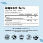 ForestVibe Diosmin Hesperidin 1000mg Complex, Citrus Bioflavonoid Rich Fruit Extract, 120 Vegan Capsules, 2 Month Supply, Non-GMO and Gluten Free Diosmin Supplement