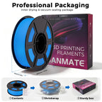 iSANMATE Matte PLA Filament 1.75mm Marine Blue PLA 30-300mm/s 3D Printer Filament 1kg (2.2lbs) for Bambu Lab 3D Printers,AMS,AMSLite