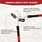 YRTSH Loppers Branch Cutter Heavy Duty Tree Trimmer with Compound Action