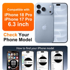 SPIDERCASE for iPhone 17 Pro Case/iPhone 18 Pro Case,Magnetic,Clear